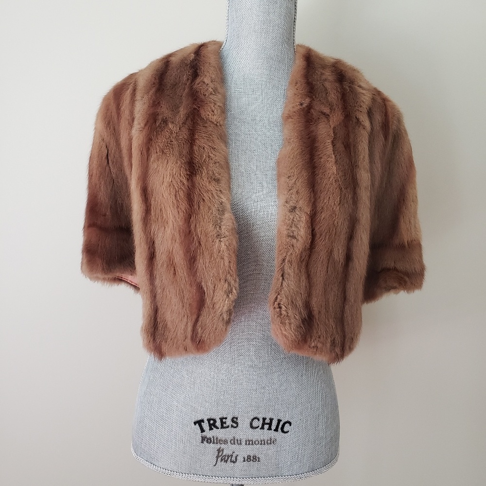 Authentic Vintage Russian Squirrel Fur Cape